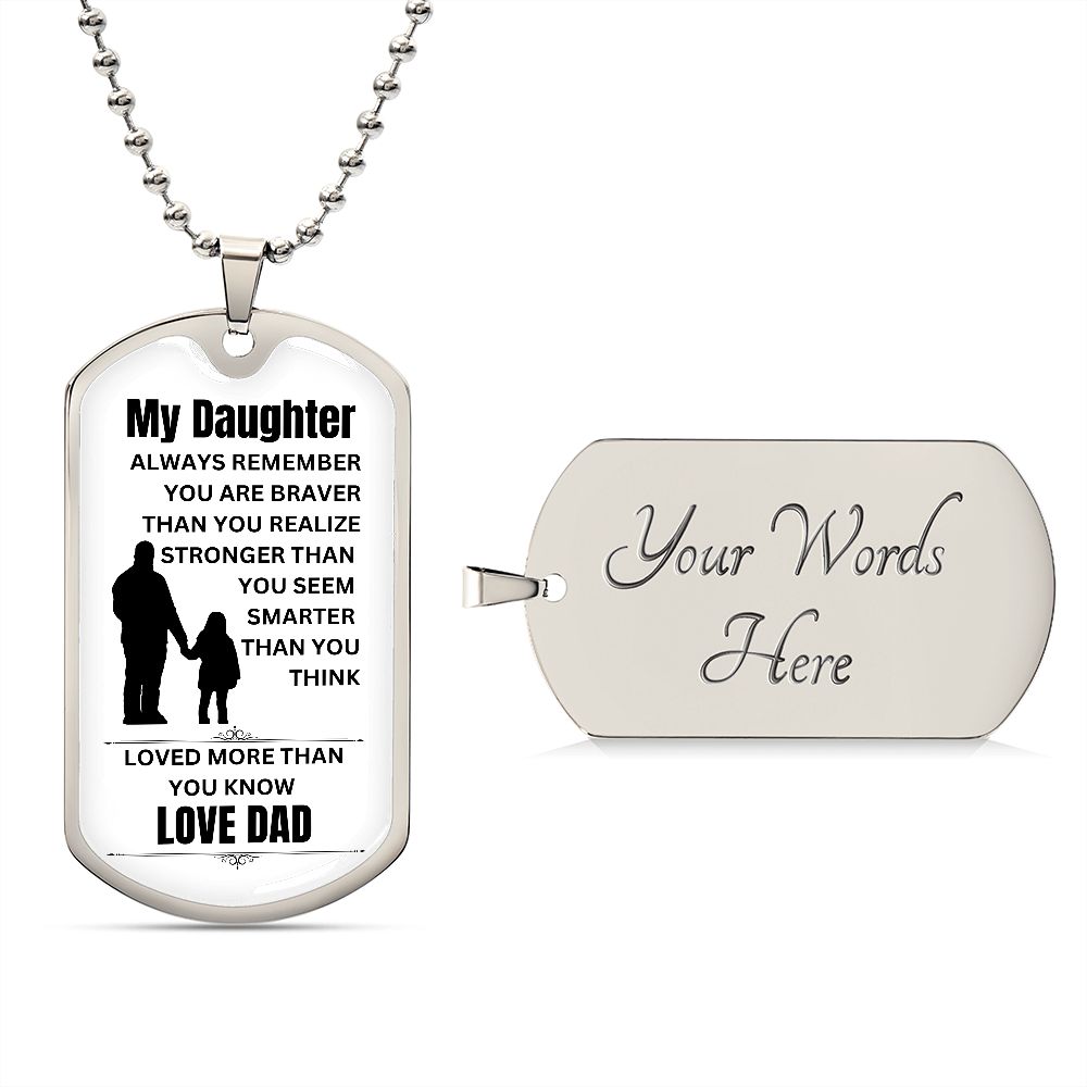 To My Daughter | Love Dad | Dogtag