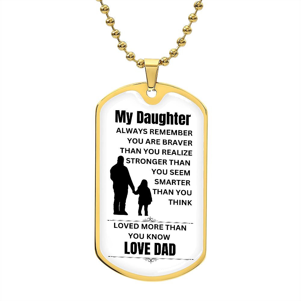 To My Daughter | Love Dad | Dogtag