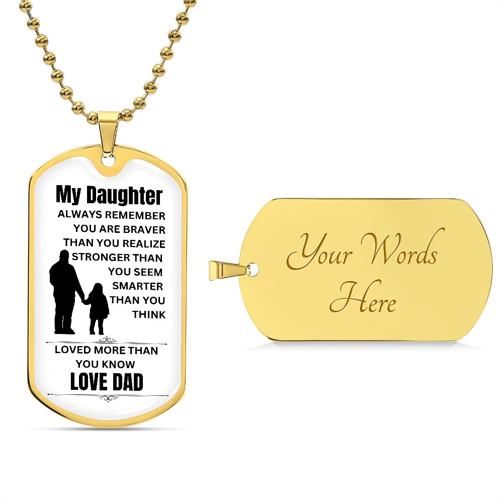 To My Daughter | Love Dad | Dogtag