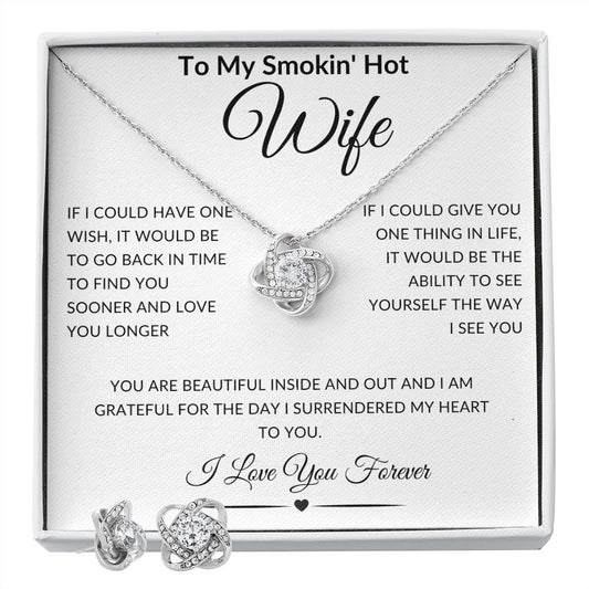 Wife | Love Knot Necklace and Earring Set