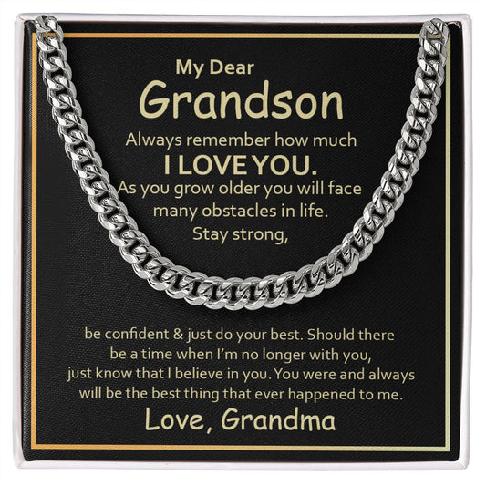 Grandson | From Grandma | Cuban Link Chain