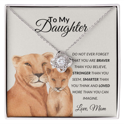To My Daughter | Love Knot Necklace